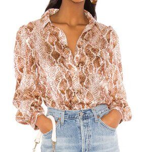 House of Harlow X Revolve | Western Burnout Velvet Snake Print Glenn Top | Small